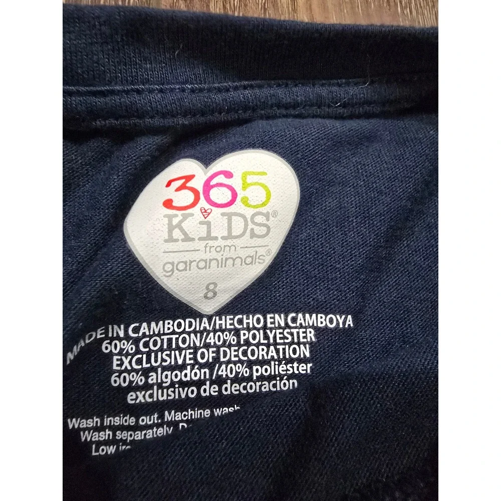 365 Kids Garanimals Girls Navy Blue Unicorn Dreams Sequin Long Sleeve Top Size 8